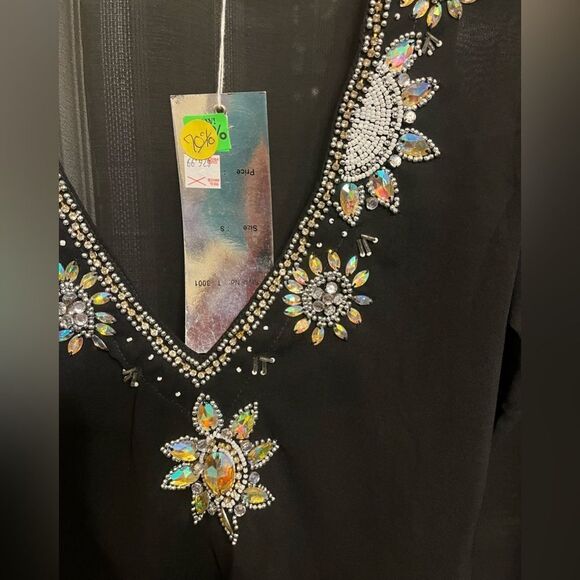 Beaded Swim Cover Up/ Top - Picture 3 of 11